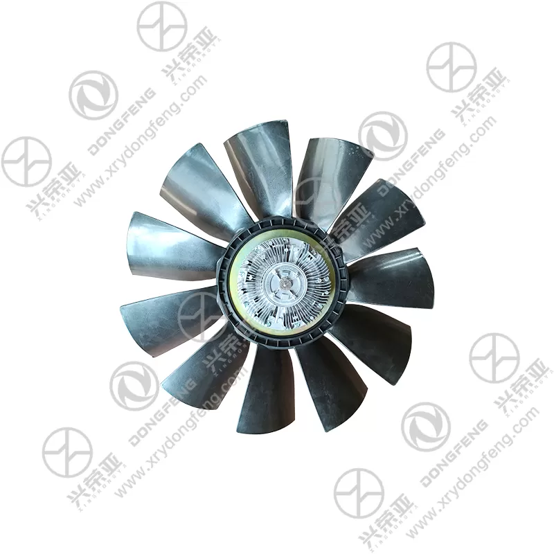 Front View Silicone Oil Fan Clutch with Fan Assembly OE 1308060-T0901 for Dongfeng Kinland