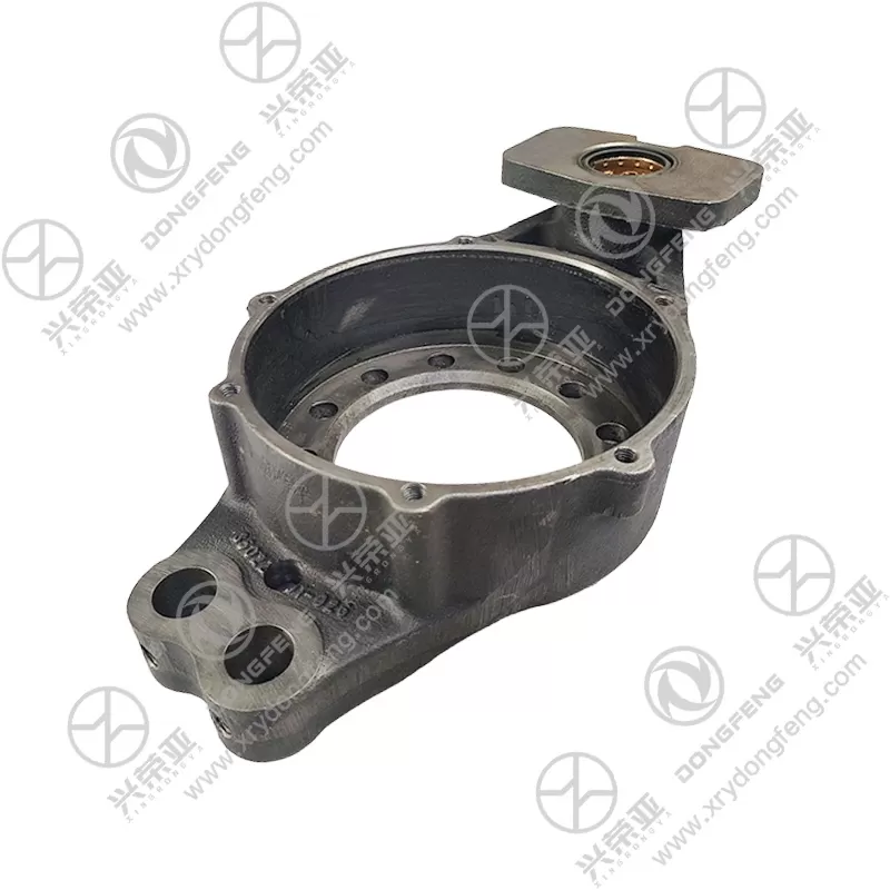 Angled View Rear Brake Backing Plate Assembly OE 3502ZHS01-025 for Dana Axle