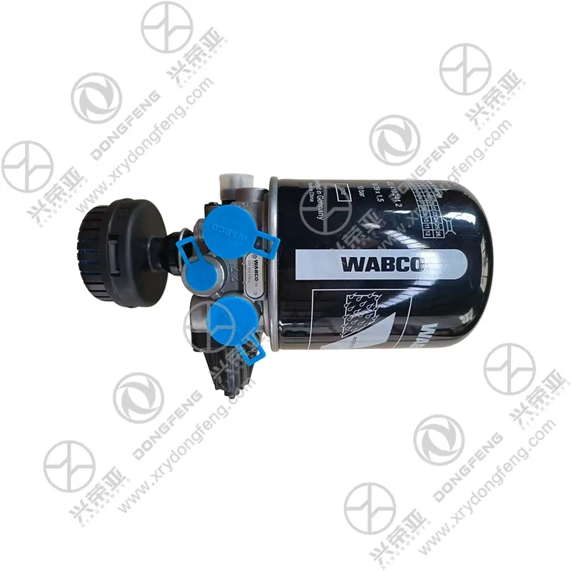Side view blue quick connect air ports & integrated aluminum valve block air dryer OE 3543010-90005