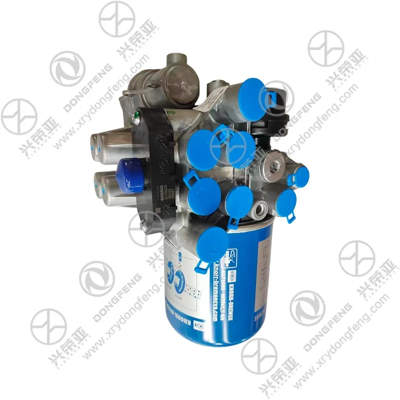 Standard threaded air outlet with blue dust-proof cap sealing specification detail integrated air dryer heavy truck OE 3543010-92302