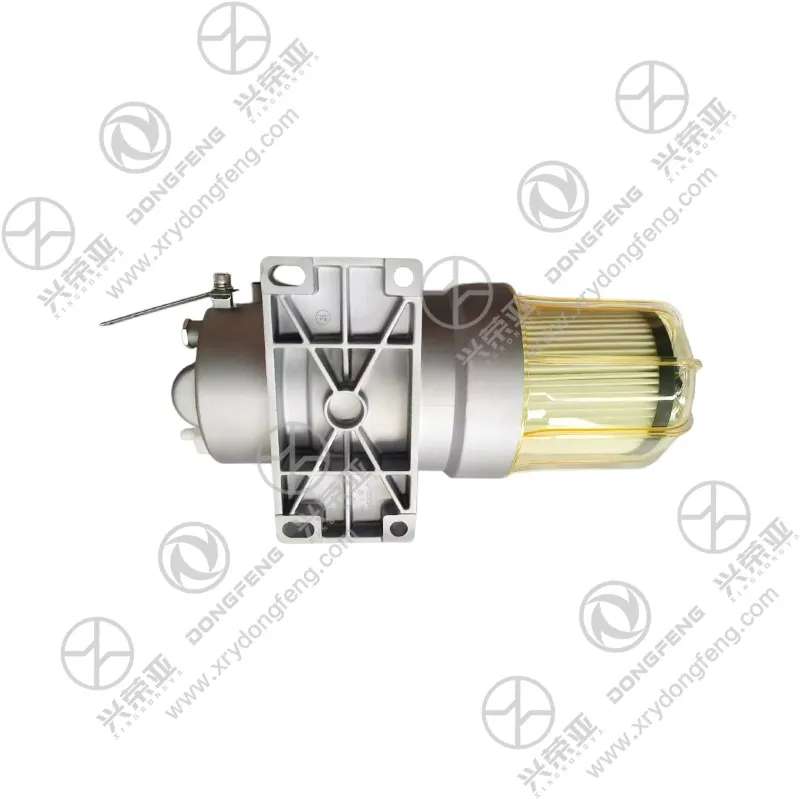 Symmetrical integral left mount bracket multi-bolt hole spacing specification matching Dongfeng GX & KX chassis fuel water separator 1125010 heavy truck