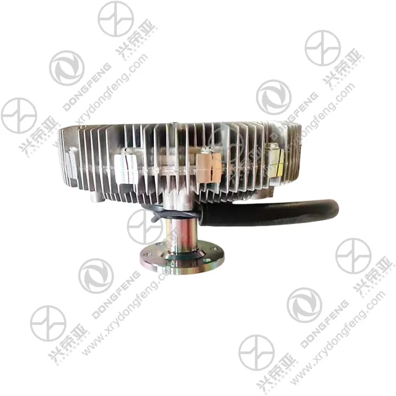 Symmetrical rear mounting flange multi-bolt hole spacing specification matching Dongfeng GX & KX water pump shaft silicone fan clutch 1308065 heavy truck