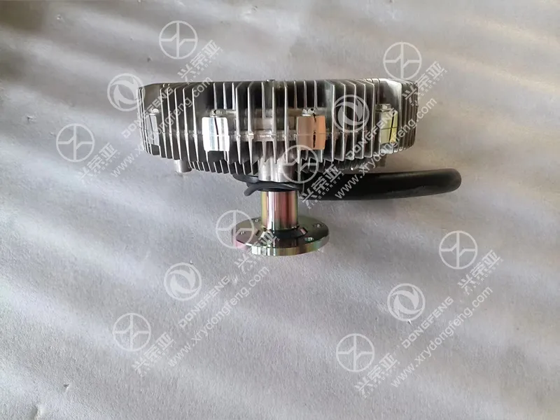 Whole unit front full view multi-fin aluminum heat sink electronic silicone fan clutch assembly OE 1308065-XLTF490 for Dongfeng GX & KX heavy truck engine cooling system