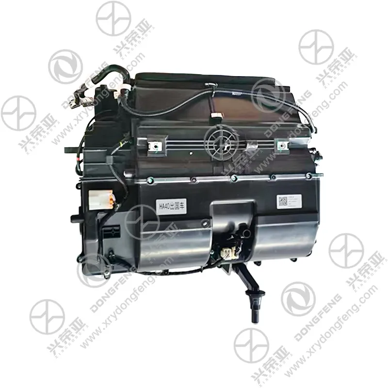 Internal blower motor and air flow damper structural detail integrated HVAC air conditioner assembly 8110010-GX260