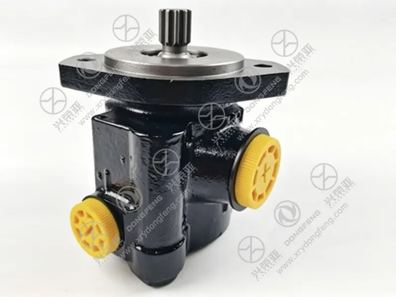 Oblique side view of genuine Power Steering Pump C3967429 for Cummins heavy‑duty truck engine